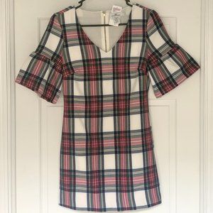 VIneyard Vines Jolly Plaid Flutter Dress Size 0 NWT